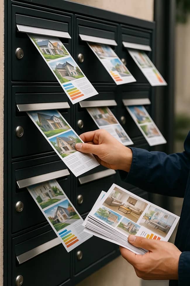 distribution de prospectus dans les boites aux lettres